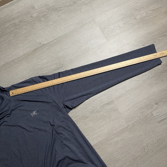 Arc'teryx Cormac Hoody Men's XL Navy Blue Technical Shirt Lightweight Hiking - Picture 9 of 10